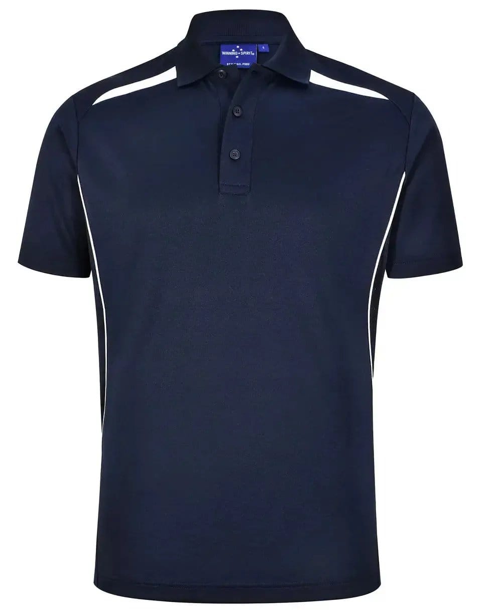Winning Spirit Men's Sustainable Poly-Cotton Contrast Polo Shirt PS93